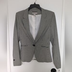 H&M Black and White Houndstooth Blazer